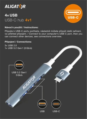 Aligator Hub USB-C   4x USB - 2000018 #4