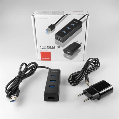 AXAGON HUE-S2BP, 4x USB3.0 Charging Hub 1.2m + AC Adapter - 2000010 #5