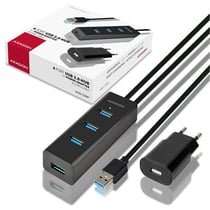 AXAGON HUE-S2BP, 4x USB3.0 Charging Hub 1.2m + AC Adapter