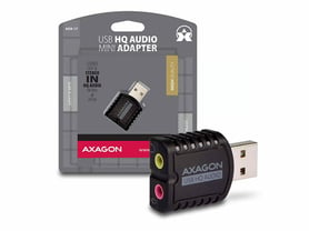 AXAGON ADA-17, USB2.0 - stereo HQ audio MINI adapter, 24-bit/96kHz, USB Sound card
