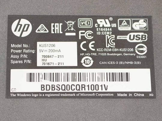 HP HU KUS1206 CCID Smart Card Reader - 1380120 #5