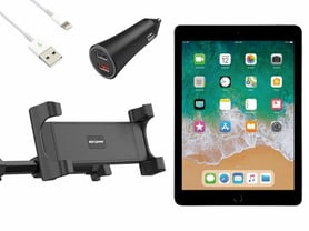 Apple iPad 6 (2018) Space Grey 128GB, Car Charger, Tablet Holder (Car Bundle) - 1900180