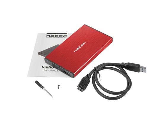 Natec External Box for HDD 2,5" USB 3.0 Rhino Go, Red, NKZ-1279 - 2210013 #2