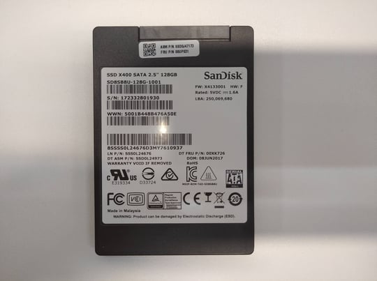 SanDisk 120GB 2,5" X400 SSD - 1850226 (használt termék) #1