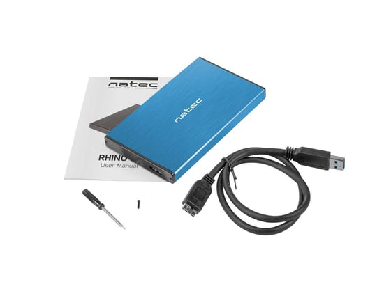 Natec External Box for HDD 2,5" USB 3.0 Rhino Go, Blue, NKZ-1280 - 2210012 #4