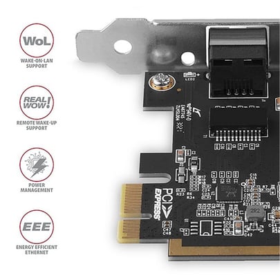 AXAGON PCEE-GRF, PCIe Network Card, 1x Gigabit Ethernet port (RJ-45), Realtek, with LP adapter - 1630014 #4