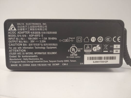 Delta for Lenovo 65W rectangle 20V - 1640261 #3