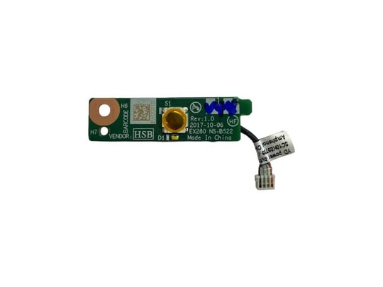 Lenovo for ThinkPad X280, Power Button Board With Cable (PN: 01YU042, NS-B522, DC02001WT10) - 2630479 #3