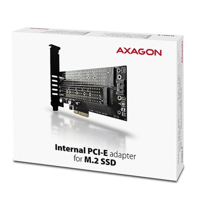 AXAGON PCEM2-D, PCIe x4 - M.2 NVMe M-key + SATA B-key slot adapter, vč. LP - 1630006 #8