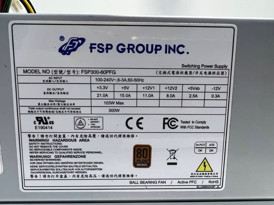 FSP Group INC FSP300-60PFG 300W ATX Zdroj - 1650078 (použitý produkt) #2