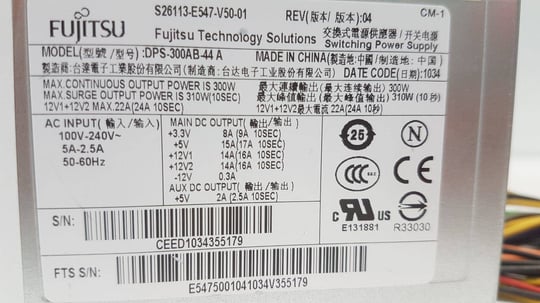 Fujitsu DPS-300AB-44 A 300W  ATX - 1650072 #2