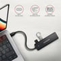 AXAGON HUE-C1C, 4x USB 5Gbps TRAVEL hub, USB-C napájací konektor, kábel USB-C 19cm - 2000022 thumb #3