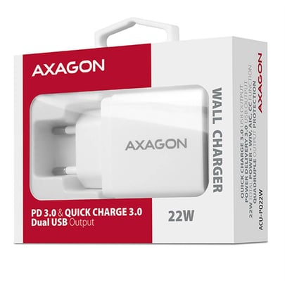 AXAGON ACU-PQ22W, PD-qc charger, 22W, USB-A, USB-C, Without cable - 2310011 #10