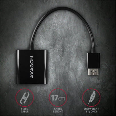 AXAGON RVH-VGAN, HDMI to VGA Adapter, audio out, microUSB in, - 1070015 #4