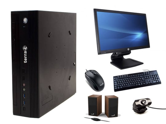 TERRA Business 5000 Silent SFF + 23" HP Compaq LA2306x Monitor + Webcamera + Speaker Genius SP-HF180 + Billentyűzet és Egér - 2070170 #1