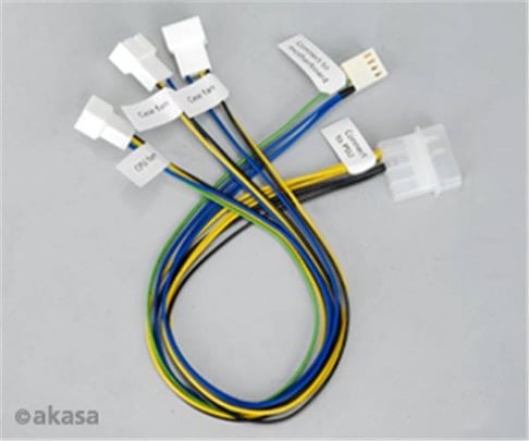 AKASA PWM Splitter - Smart Fan Cable, Molex to 3x 4pin PWM fans - 1090033 #2