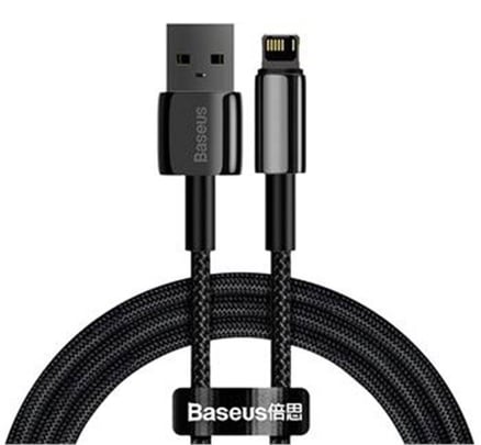 Baseus CALWJ-01 Tungsten Kabel Lightning, 2.4A, 1m, Black - 1110068 #1
