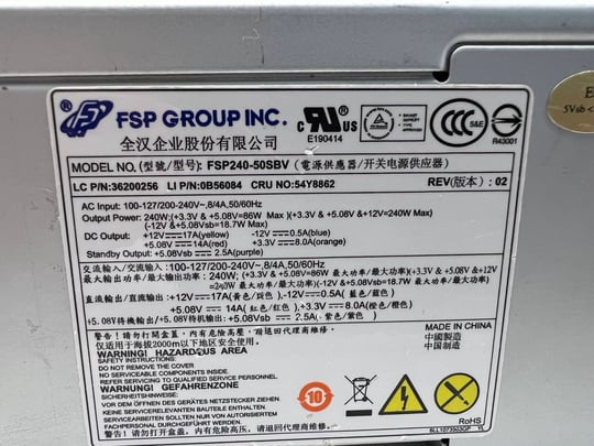 FSP Group INC For Lenovo ThinkCentre M71 M81 M91 Tápegység - 1650106 (használt termék) #2