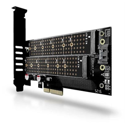 AXAGON PCEM2-D, PCIe x4 - M.2 NVMe M-key + SATA B-key slot adapter, vč. LP - 1630006 #9