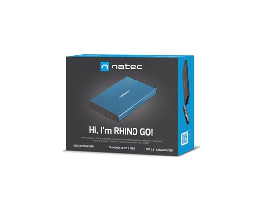 Natec External Box for HDD 2,5" USB 3.0 Rhino Go, Blue, NKZ-1280 HDD adapter - 2210012 #2