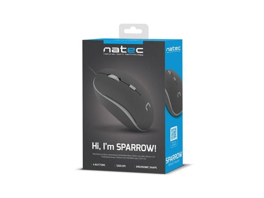 Natec Sparrow 1200 DPI, Black - Grey - 1460062 #5