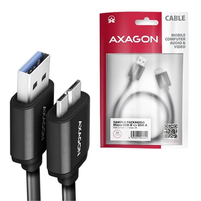 AXAGON BUMM3-AM10AB, Speed Cable Micro-B USB-USB-A , USB 3.2 Gen 1, 1m - 1110071 #2