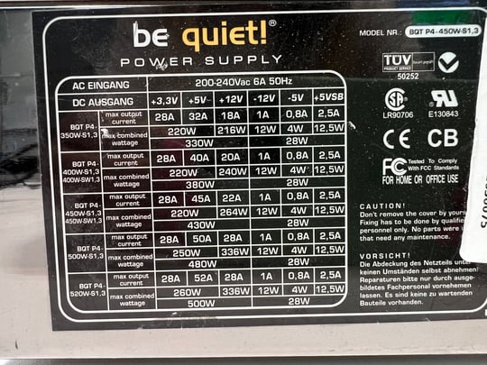 Be Quiet! BQT P4 S1.3 450W  ATX Tápegység - 1650075 (használt termék) #2
