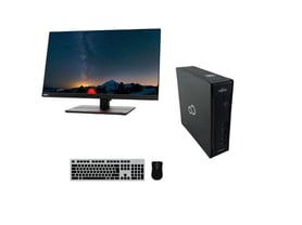 Fujitsu Esprimo Q558 USFF + Monitor Lenovo P27u-20 27"