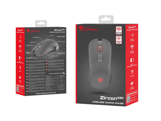 Genesis Gaming Mouse Zircon 330, 3600 DPI, Built-in battery - 1460130 #3