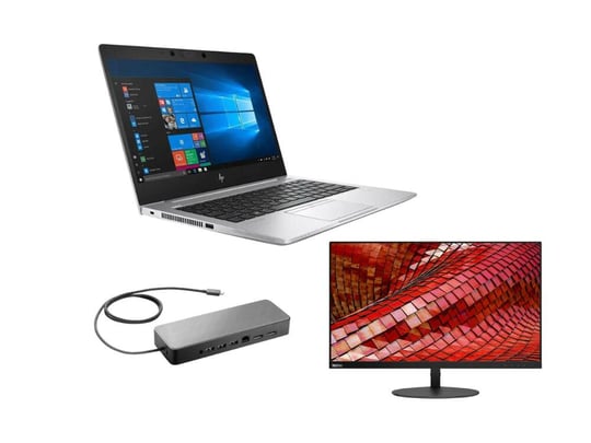 HP EliteBook 830 G6 + HP USB-C Universal Dock with 90W Adapter + Lenovo ThinkVision T27i-10 27" IPS NEW Monitor - 15226635 #1