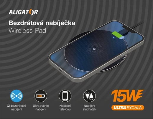 Aligator Wireless Charger Pad 15W Black - 2310017 #4