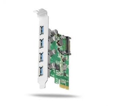AXAGON PCEU-430V, PCIe adapter 4x USB3.0, UASP