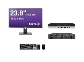 HP EliteDesk 800 35W G4 DM + Monitor TERRA 2456W PV 23,8"
