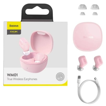 Baseus Encok WM01 - BlueTooth Stereo Headphone Pink - 1350035 #4