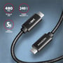 AXAGON BUCM2-CM10AB, CHARGE cable USB-C  -  USB-C, 1m, Hi-Speed ​​??USB, PD 240W 5A, ALU, braided, black - 1110087 thumb #2