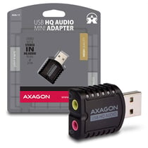 AXAGON ADA-17, USB2.0 - stereo HQ audio MINI adapter, 24-bit/96kHz, USB Sound card