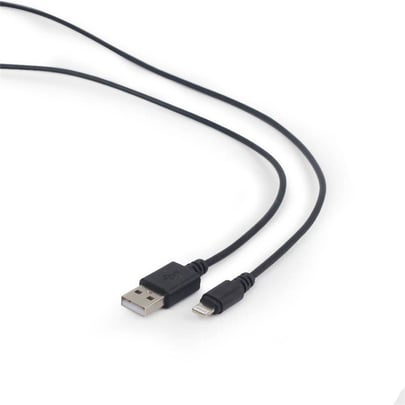 CABLEXPERT USB 2.0 Lightning (IP5) Sync and Charge cable, 1m, Black - 1110066 #1