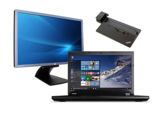 Lenovo ThinkPad L560 + ThinkPad Pro Dock (Type 40A1) + 24" HP E241i  IPS FHD Monitor (Quality Silver) - 2070396 #1