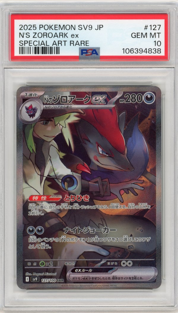 N'S ZOROARK ex - SPECIAL ART RARE · PSA GEM MT 10