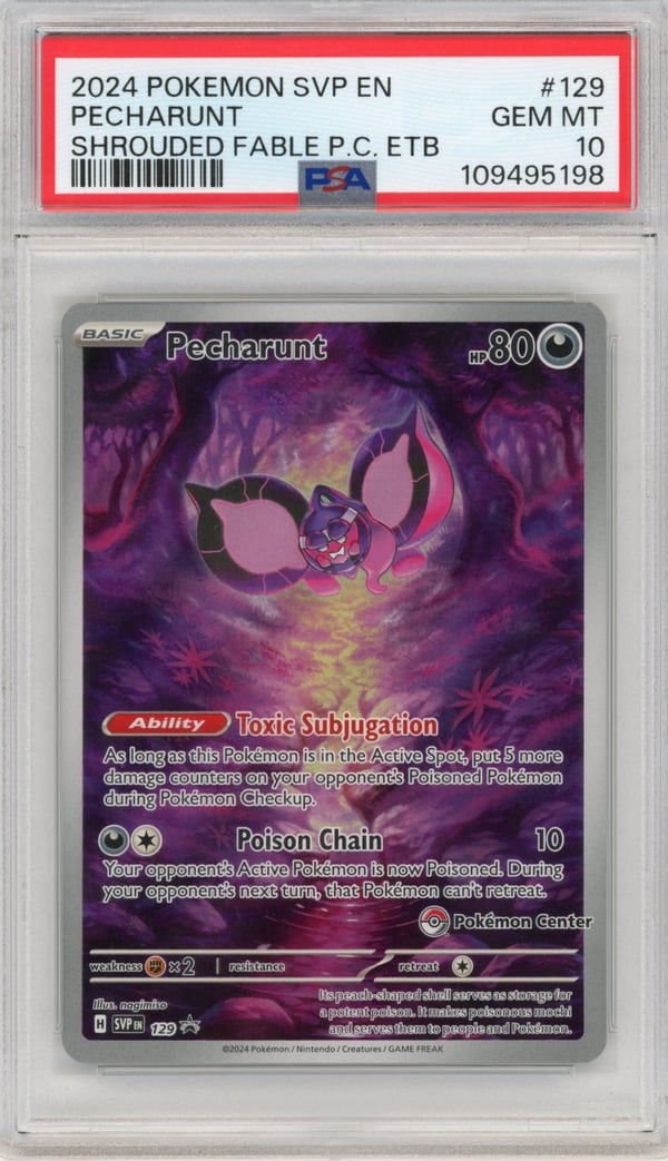 PECHARUNT - SHROUDED FABLE PC ETB · PSA GEM MT 10