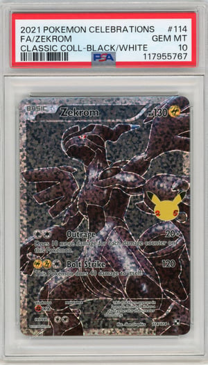 FA/ZEKROM - CLASSIC COLL-BLACK/WHITE · PSA GEM MT 10
