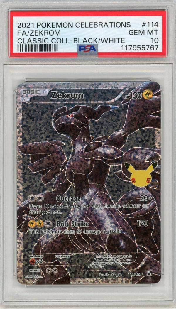 FA/ZEKROM - CLASSIC COLL-BLACK/WHITE · PSA GEM MT 10
