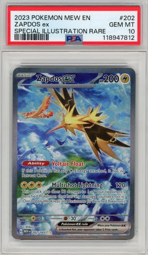 ZAPDOS ex - SPECIAL ILLUSTRATION RARE · PSA GEM MT 10
