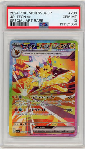 JOLTEON ex - SPECIAL ART RARE · PSA GEM MT 10