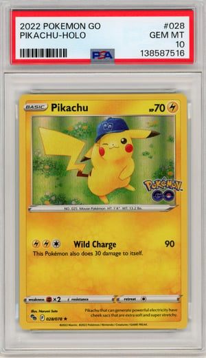 PIKACHU-HOLO · PSA GEM MT 10