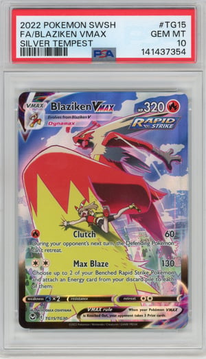 FA/BLAZIKEN VMAX - SILVER TEMPEST · PSA GEM MT 10