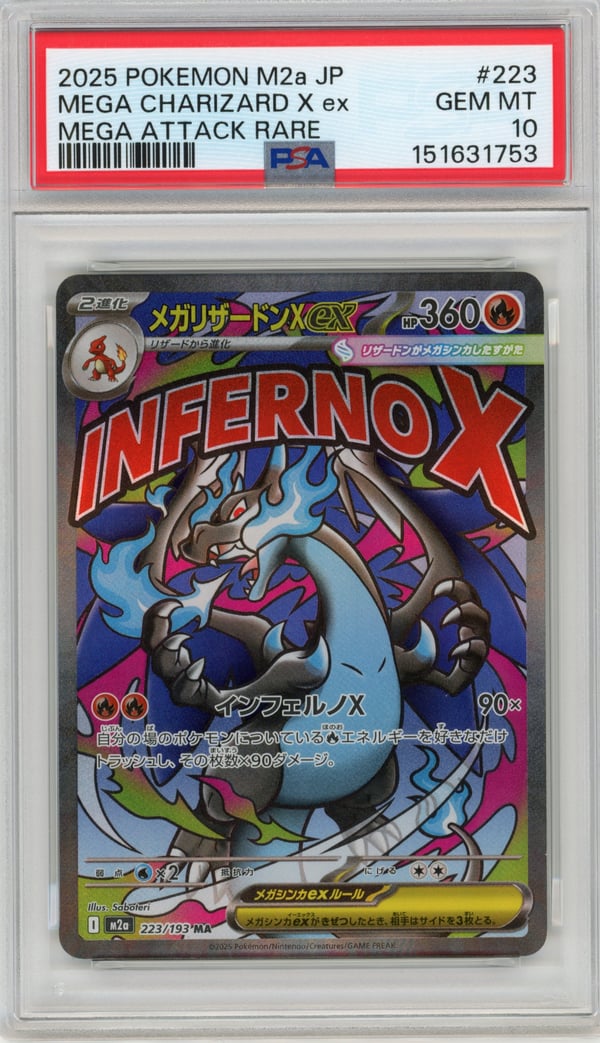 MEGA CHARIZARD X ex - MEGA ATTACK RARE · PSA GEM MT 10
