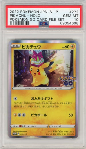 PIKACHU-HOLO - POKEMON GO CARD FILE SET · PSA GEM MT 10