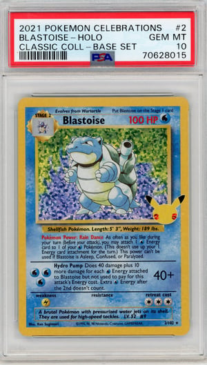 BLASTOISE-HOLO - CLASSIC COLL-BASE SET · PSA GEM MT 10