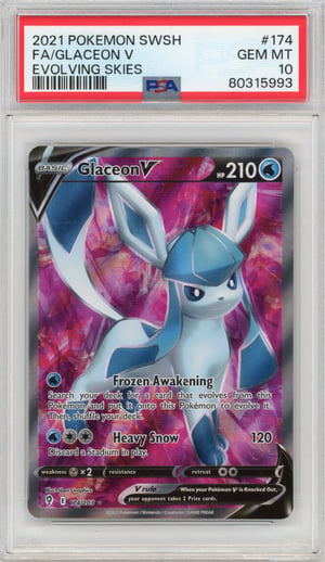 FA/GLACEON V - EVOLVING SKIES · PSA GEM MT 10